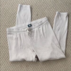 Roots Cozy Cream Ribbed Lounge Pants Leggings